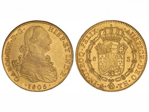 CARLOS IV. 8 Escudos. 1805. MÉXICO. T.H. 27,04 grs. Brillo o