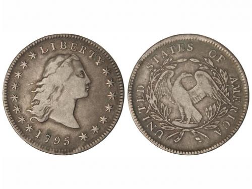 ESTADOS UNIDOS. 1 Dólar. 1795. 26,70 grs. AR. Tipo Flowing H