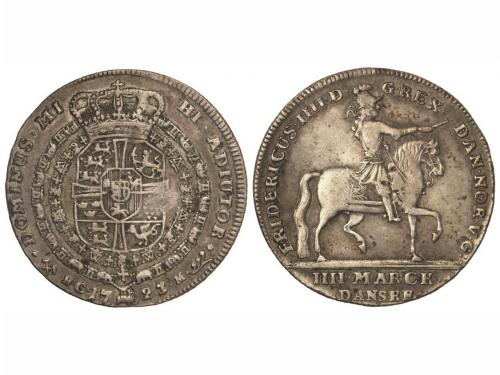 DINAMARCA. 4 Marcos (Krone). 1723-H.C.-M. FEDERICO IV. 21,85
