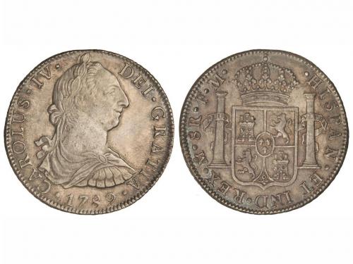 CARLOS IV. 8 Reales. 1789. MÉXICO. F.M. 27 grs. Busto de Car