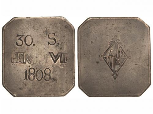 FERNANDO VII. 30 Sous. 1808. MALLORCA. 26,63 grs. Cospel oct