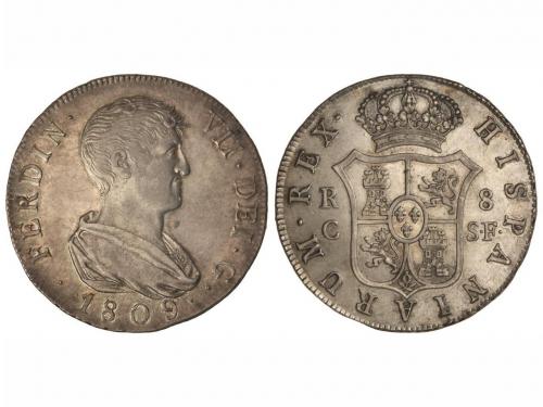 FERNANDO VII. 8 Reales. 1809. CATALUNYA (REUS). S.F. 26,92 g