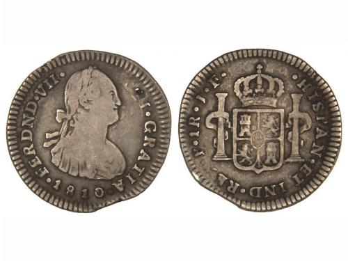 FERNANDO VII. 1 Real. 1810. POPAYÁN. J.F. 3,30 grs. Pátina. 