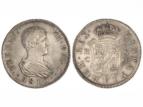 FERNANDO VII. 8 Reales. 1810. CATALUNYA. S.F. 26,77 grs. (Ra