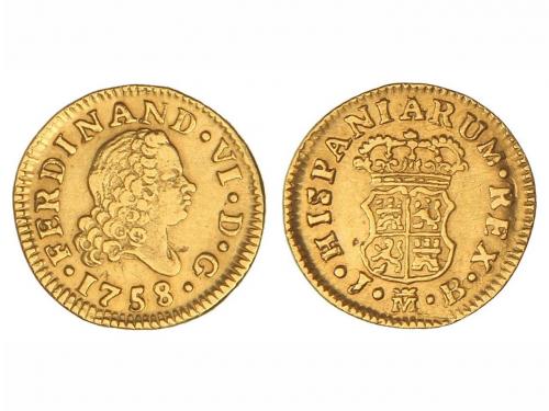 FERNANDO VI. 1/2 Escudo. 1758. MADRID. J.B. 1,73 grs. Cal-25