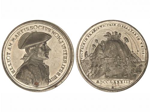 GIBRALTAR. Medalla Asedio a Gibraltar por Españoles y France