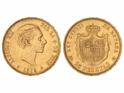 ALFONSO XII. 25 Pesetas. 1879 (*18-79). E.M.-M. MBC+. 
