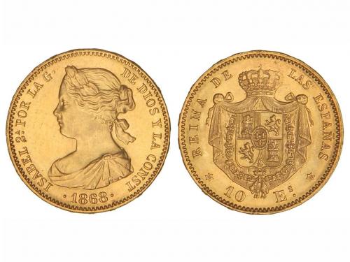 GOB. PROVISIONAL y I REPÚBLICA. 10 Escudos. 1868 (*18-73). M
