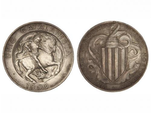 UNIÓ CATALANISTA. Módulo 1 Peseta. 1900. BARCELONA. Pátina o