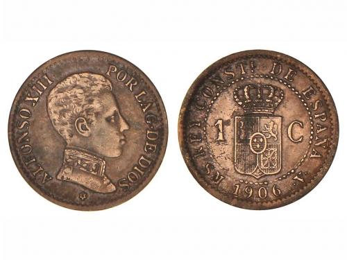 ALFONSO XIII. 1 Céntimo. 1906 (*6). S.M.-V. (Ligeras oxidaci