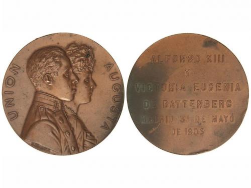 ALFONSO XIII. Medalla Boda Real. 31 Mayo 1906. MADRID. UNIÓN