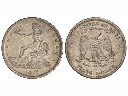 ESTADOS UNIDOS. Dólar de Comercio. 1876-S. SAN FRANCISCO. 26
