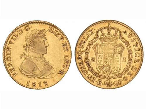 FERNANDO VII. 2 Escudos. 1813. MADRID. G.J. 6,77 grs. Cal-20