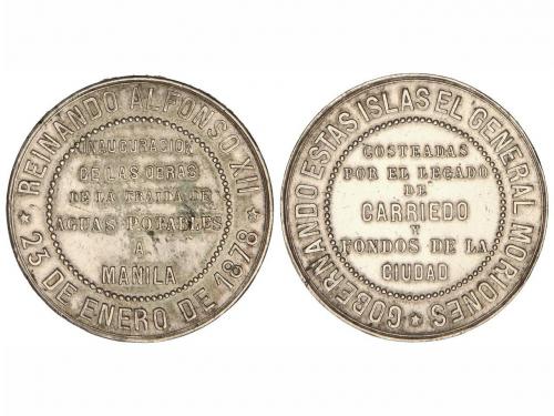 ALFONSO XII. Medalla conmemorativa de la Traída de Agua Pota