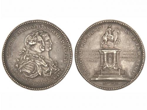 CARLOS IV. Medalla conmemorativa del Monumento a Carlos IV e