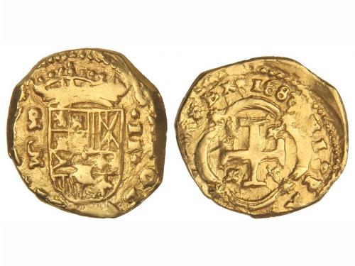 CARLOS II. 2 Escudos. 1687/6. MADRID. M. 6,70 grs. Al igual 