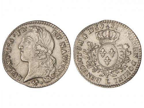 FRANCIA. 30 Soles. 1769/6-L. LUIS XV. BAYONA. 5,88 grs. AR. 