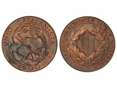 UNIÓ CATALANISTA. 10 Céntimos. 1900. BARCELONA. Con orla. Ac