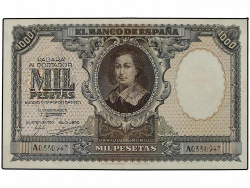 ESTADO ESPAÑOL. 1.000 Pesetas. 9 Enero 1940. Murillo. (Dos a