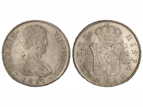 FERNANDO VII. 4 Reales. 1811. VALENCIA. S.G. 14,43 grs. (Lig