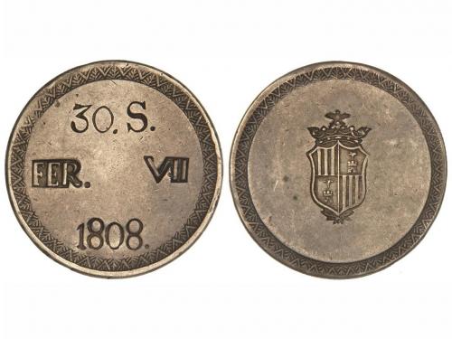 FERNANDO VII. 30 Sous. 1808. MALLORCA. 26,69 grs. Cal-522. M
