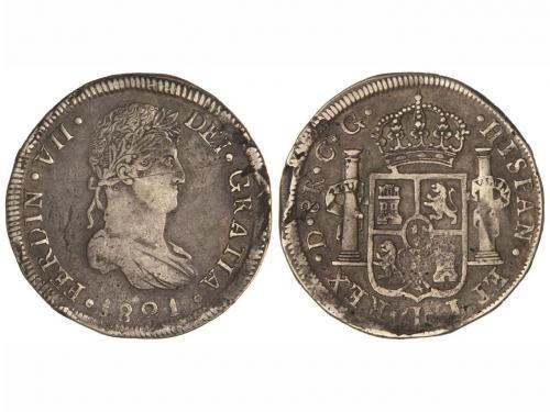 FERNANDO VII. 8 Reales. 1821. DURANGO. C.G. 26,60 grs. Pátin