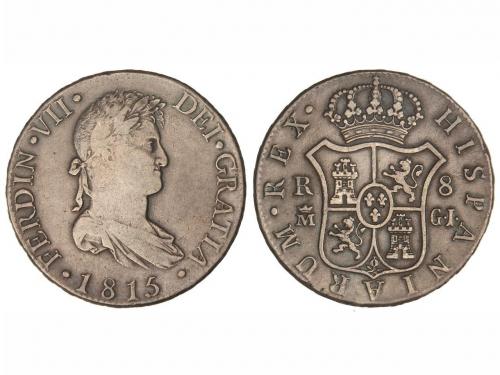 FERNANDO VII. 8 Reales. 1815. MADRID. G.J. 27,10 grs. Pátina