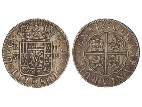 CARLOS III. 2 Reales. 1770. MADRID. P.J. 5,88 grs. Pátina. C