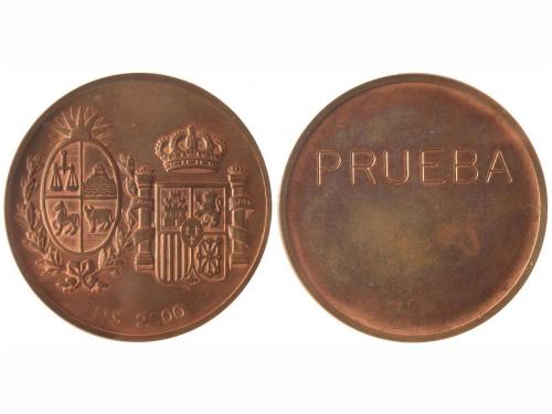 URUGUAY. Prueba de reverso 2.000 Nuevos Pesos. 1983. AE. Vis
