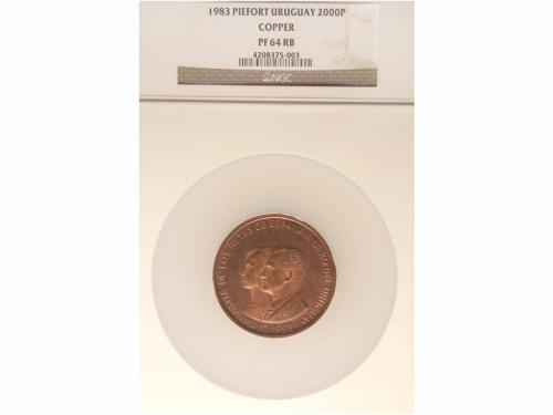 URUGUAY. Piefort 2.000 Nuevos Pesos. 1983. AE. Visita de los