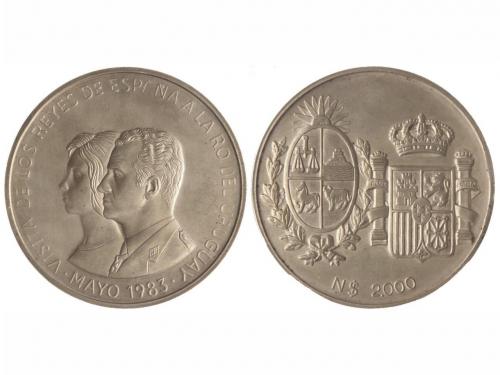 URUGUAY. Piefort 2.000 Nuevos Pesos. 1983. AR. Visita de los