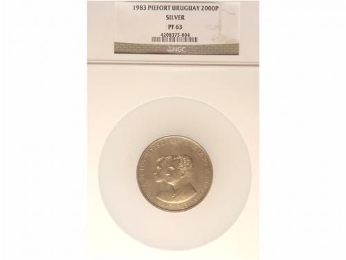 URUGUAY. Piefort 2.000 Nuevos Pesos. 1983. AR. Visita de los