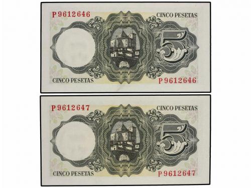 ESTADO ESPAÑOL. 5 Pesetas. 16 Agosto 1951. Balmes. Serie P. 