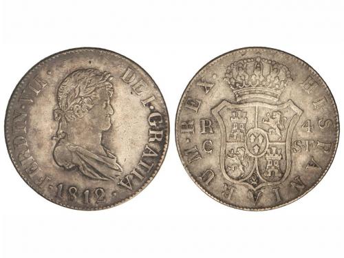 FERNANDO VII. 4 Reales. 1812. CATALUNYA. S.F. 13,20 grs. (Li