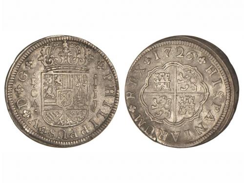 FELIPE V. 1 Real. 1726. CUENCA. J.J. 2,65 grs. (Ligeras rayi