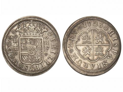 FELIPE V. 2 Reales. 1723. SEGOVIA. F. 6,52 grs. Cal-1404. EB
