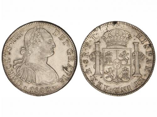 CARLOS IV. 8 Reales. 1803. MÉXICO. F.T. 27,03 grs. Plata agr