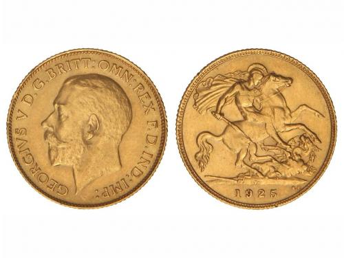 SUDÁFRICA. 1/2 Soberano. 1925-SA. JORGE V. PRETORIA. 3,98 gr