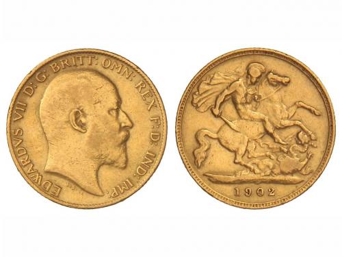 GRAN BRETAÑA. 1/2 Soberano. 1902. EDUARDO VII. 3,95 grs. AU.