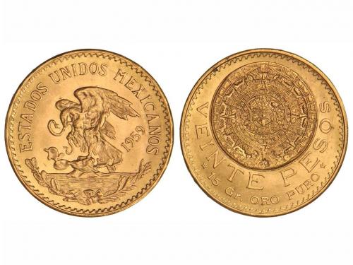 MÉXICO. 20 Pesos. 1959. 16,68 grs. AU. Calendario Azteca. Fr