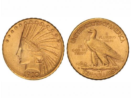 ESTADOS UNIDOS. 10 Dólares. 1910-D. DENVER. 16,73 grs. AU. T