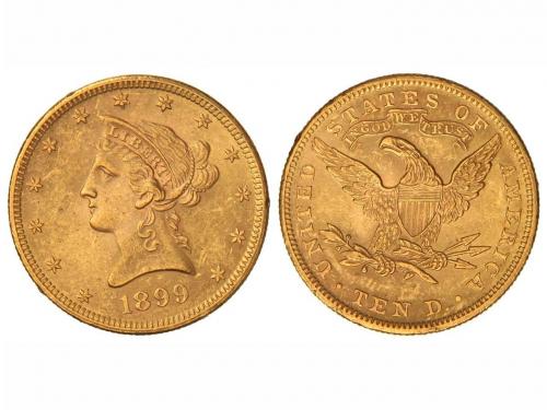 ESTADOS UNIDOS. 10 Dólares. 1899. 16,74 grs. AU. Tipo Corone