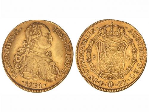 CARLOS IV. 8 Escudos. 1791. POTOSÍ. P.R. 26,99 grs. Busto la