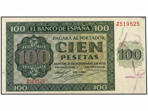 ESTADO ESPAÑOL. 100 Pesetas. 21 Noviembre 1936. Catedral de 