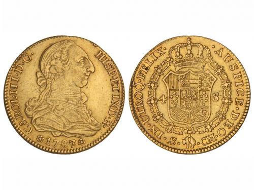 CARLOS III. 4 Escudos. 1787. SEVILLA. C.M. 13,50 grs. (Levís