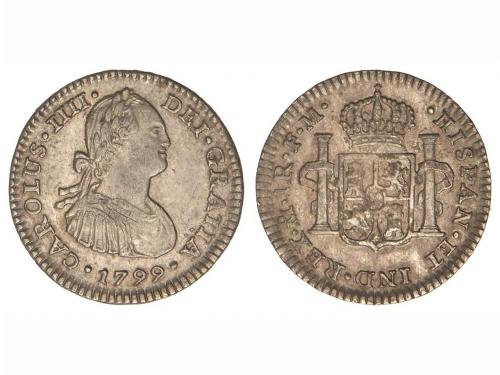 CARLOS IV. 1 Real. 1799. MÉXICO. F.M. 3,35 grs. (Pequeños go