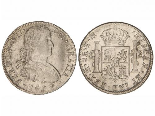 FERNANDO VII. 8 Reales. 1809. MÉXICO. T.H. 26,91 grs. Acuñac