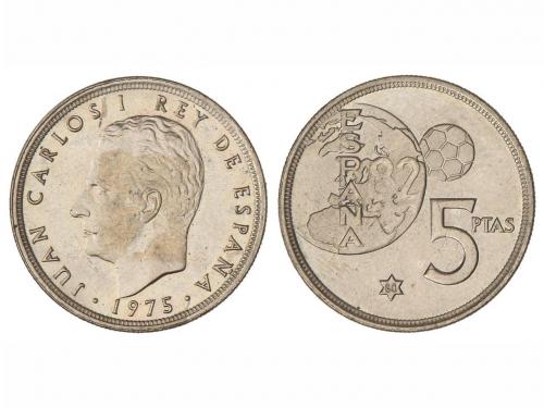 JUAN CARLOS I. 5 Pesetas. 1975 (*80). ERROR del Mundial. SC.