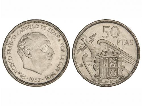ESTADO ESPAÑOL. 50 Pesetas. 1957 (*70). Procedente de tira F