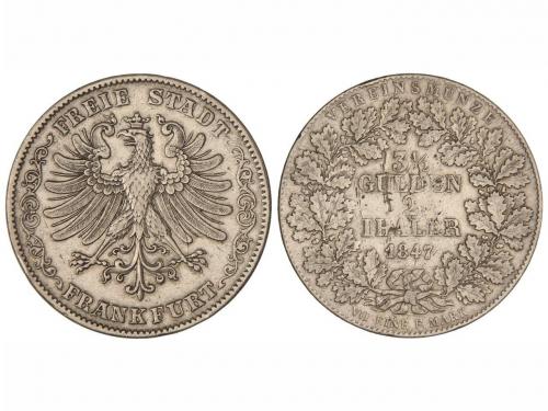 ESTADOS ALEMANES. 2 Thalers (3 1/2 Gulden). 1847. FRANKFURT.